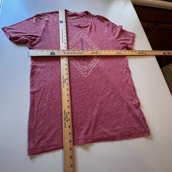 Lucky Brand x Fender T-Shirt Adult Large Heather Red Casual Grunge - Picture 5 of 8